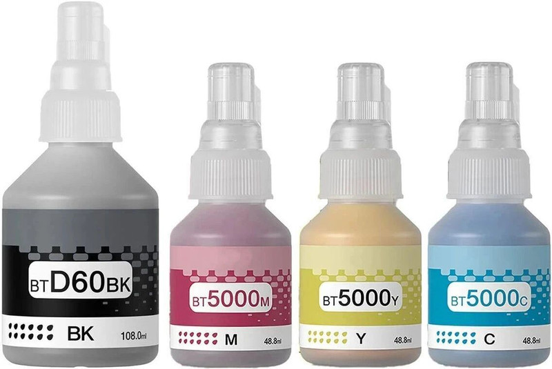 Good One Ink Compatible For brother printerDCPT220,T310,T300,T510,T500,T910T710T400WT450W Black + Tri Color Combo Pack Ink Bottle