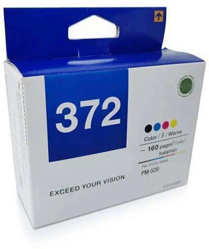 Maanvir EPSON T372 Photo Printer Ink Cartridge for Epson T-372,PM-520 Black + Tri Color Combo Pack Ink Cartridge