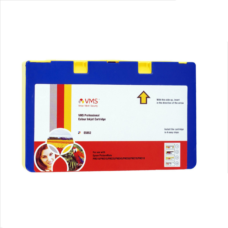 VMS Professional Color Inkjet Cartridge E-5852 (CMYK) | Black + Tri Color Combo Pack Ink Cartridge