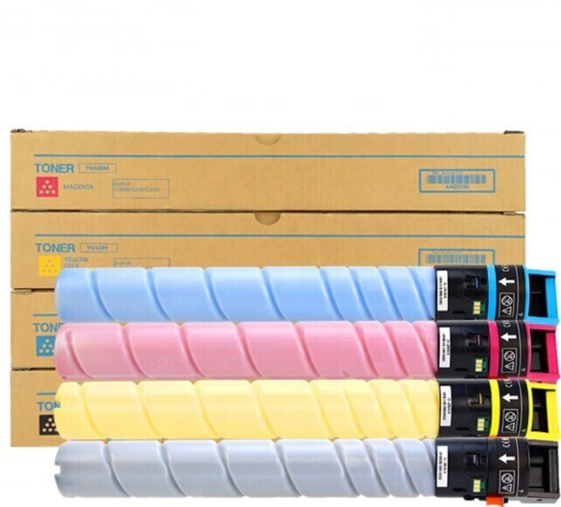vevo toner cartridge TN 328 Black, Cyan, Yellow, Magenta Compatible For C250i, C300i,C360i Black + Tri Color Combo Pack Ink Toner