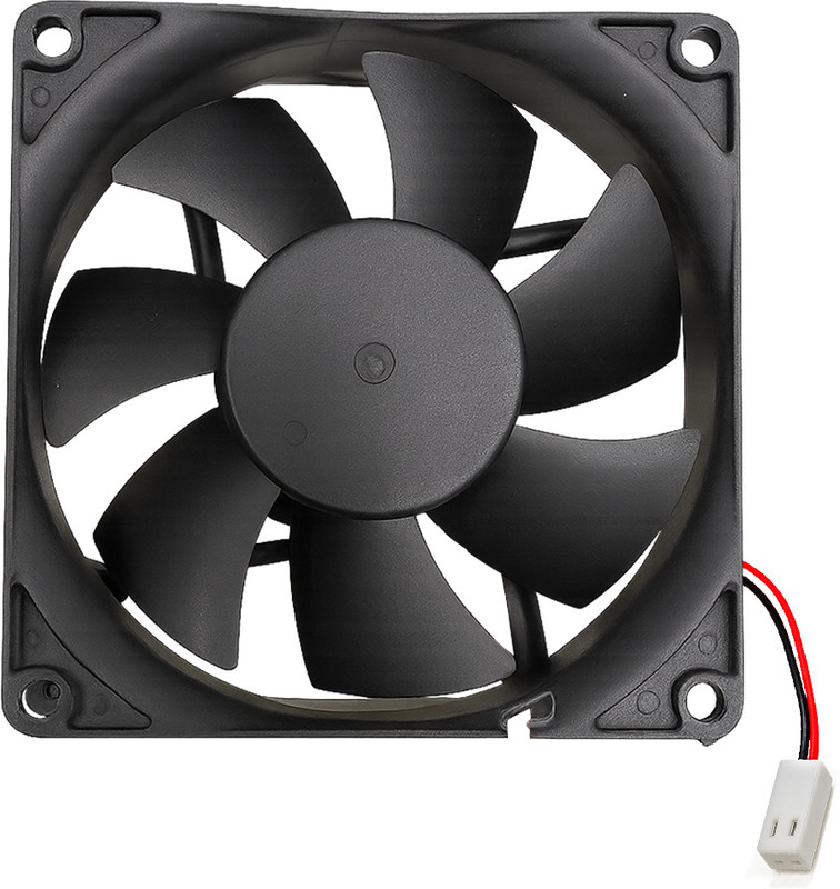 Octec 12V DC Axial Cooling Fan 7-Blade Exhaust Fan|3W Fan CPU Inverter UPS Cabinet Cooling Fan All in one Cooler(Black)
