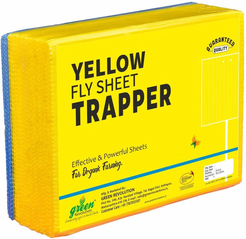 Green Revolution Yellow Sticky Trap Mix / Insect Trap For Organic Garden and Farm, Pack of 1.(25 x 0.04 Units)