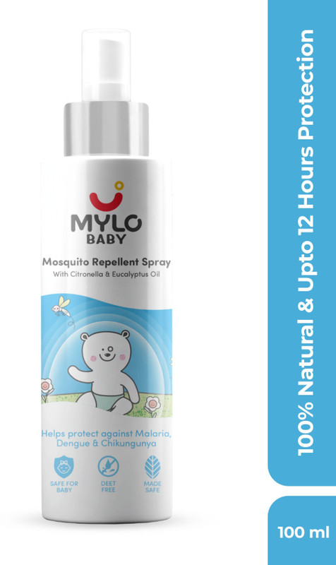 MYLO Baby Mosquito Spray for Babies, 100% Natural, 12-hours protection, DEET Free(100 ml)