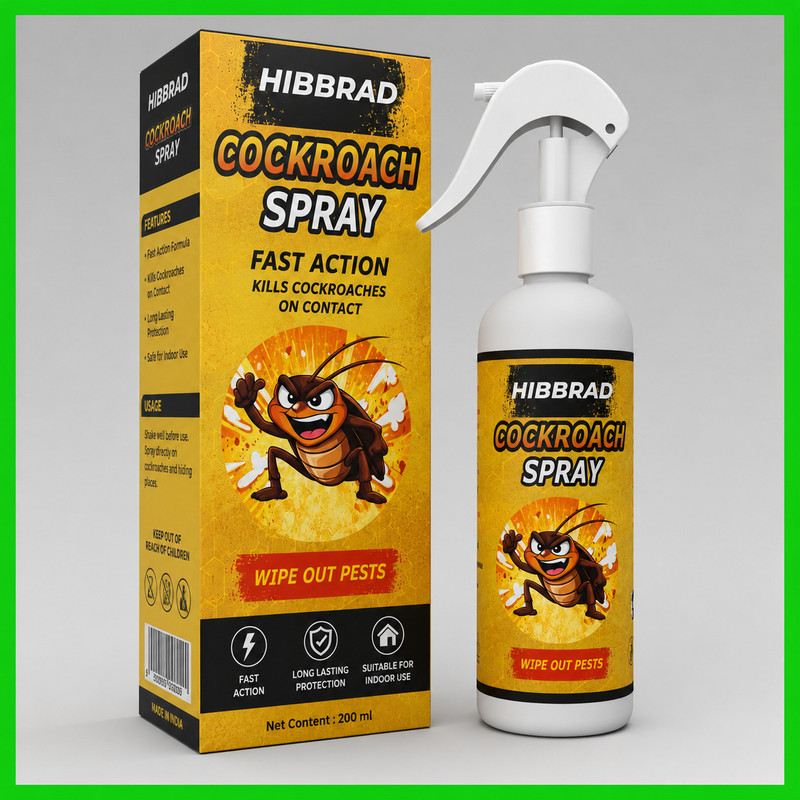 HIBBARD Cockroach Spray for Home & Kitchen – Fast Action Formula(200 ml)