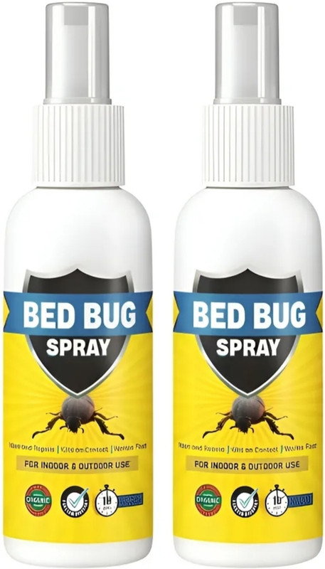 rachidham Bed Bug Killer Spray-Kill Bugs& Eggs, Long time Effective(100x2)(2 x 100 ml)