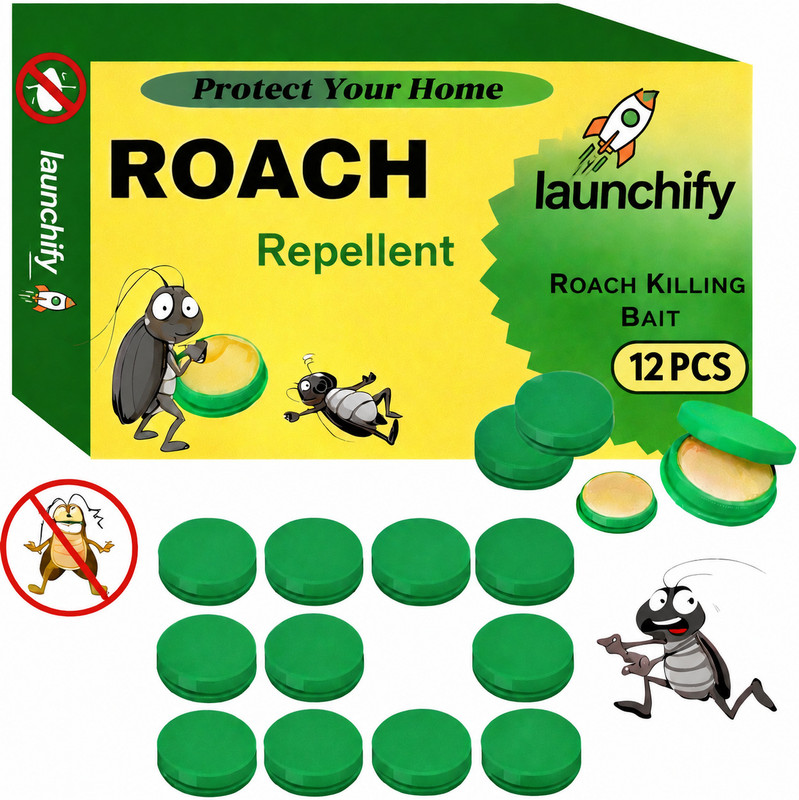 launchify cockroach killer gel,Strong Cockroach Gel Bait Kills Roaches Fast in Kitchens(12 Units)