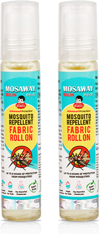 MOSAWAY Mosquito Fabric Roll On, Upto 8 Hours of Advanced Protection from Mosquito Bites(2 x 10 ml)