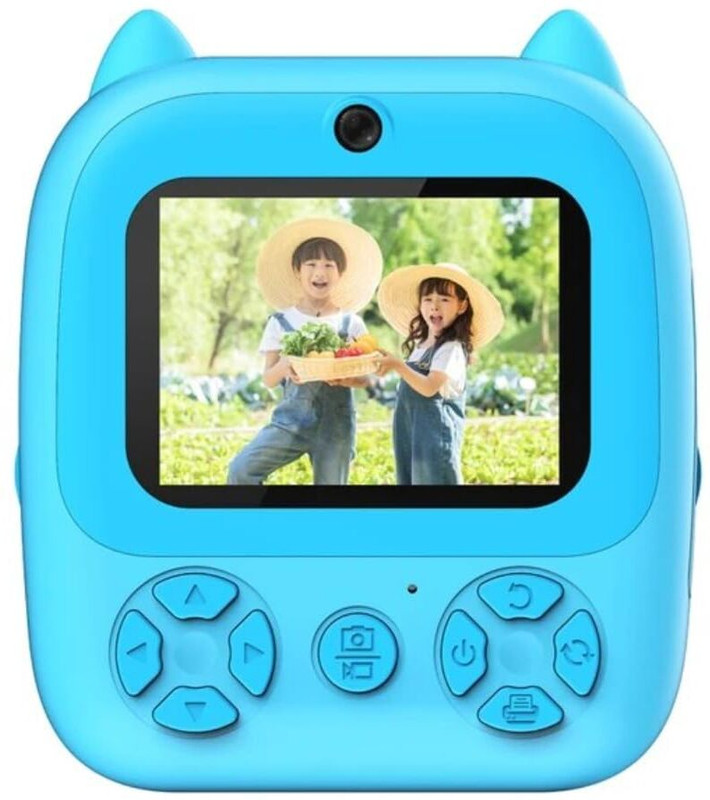 DRUMSTONE 35AID31.M1.Child.Print.Camera_GT Instant Print Camera: 2-in-1 Thermal Print & 1080P HD Video for Kids Instant Camera(Blue)
