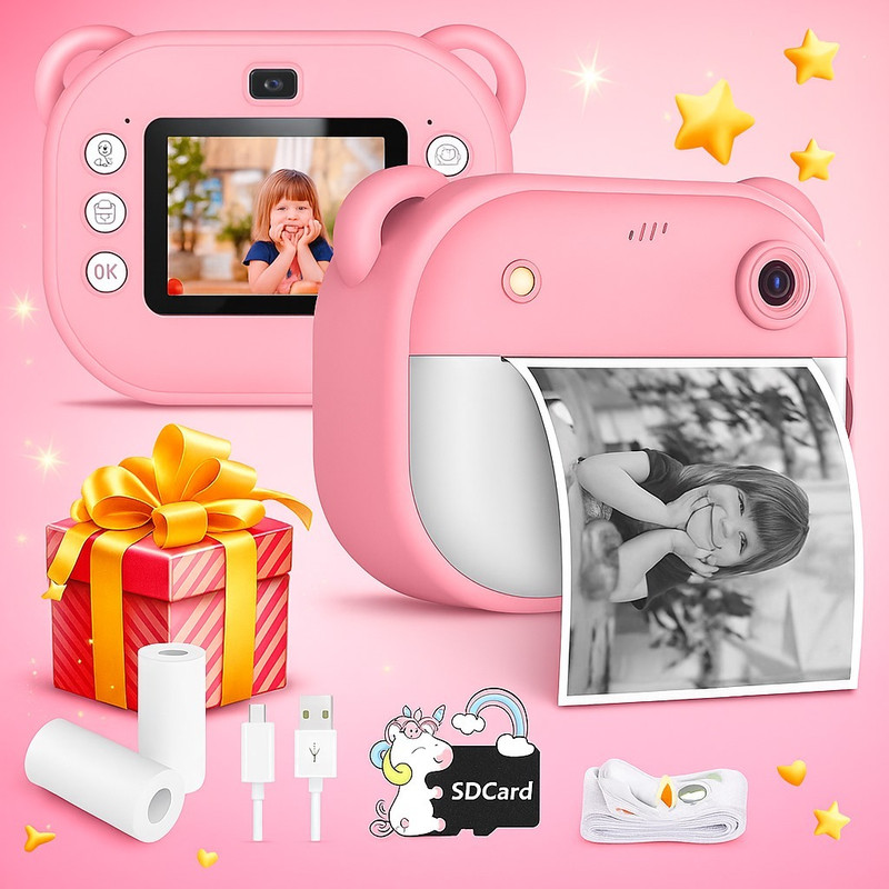 SnapKartX 1 The New Mini Camera Instant Printer – Capture & Print Photos Instantly Instant Camera(Multicolor)