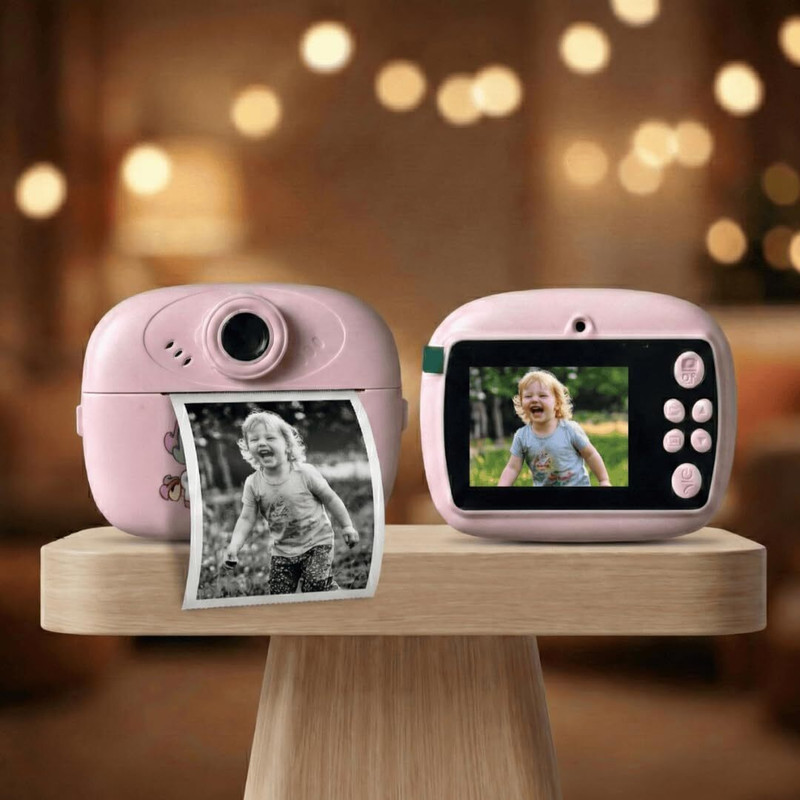 TRAVSAC Thermal Paper Rolls mini kids instant print camera with built -in printer Instant Camera(Pink)