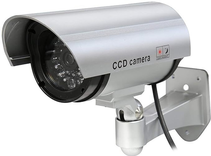 MSVTRADESS camera Dummy Security CCTV Fake Bullet Camera Instant Camera(Silver)