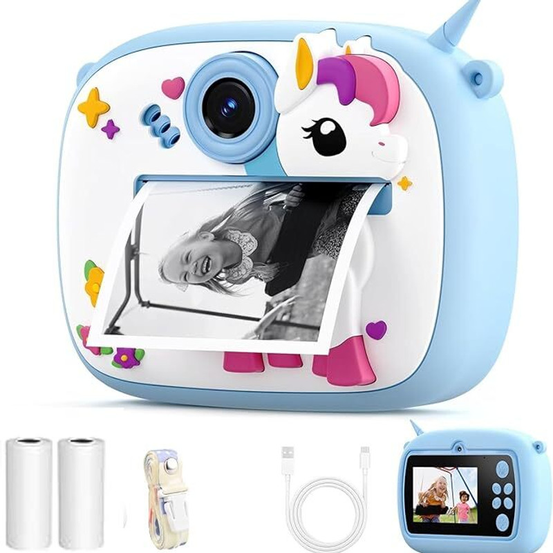 kayjoy Digital Kids Instant Print Digital Camera with Unicorn Design | Fun Camera for Kids Instant Camera(Multicolor)