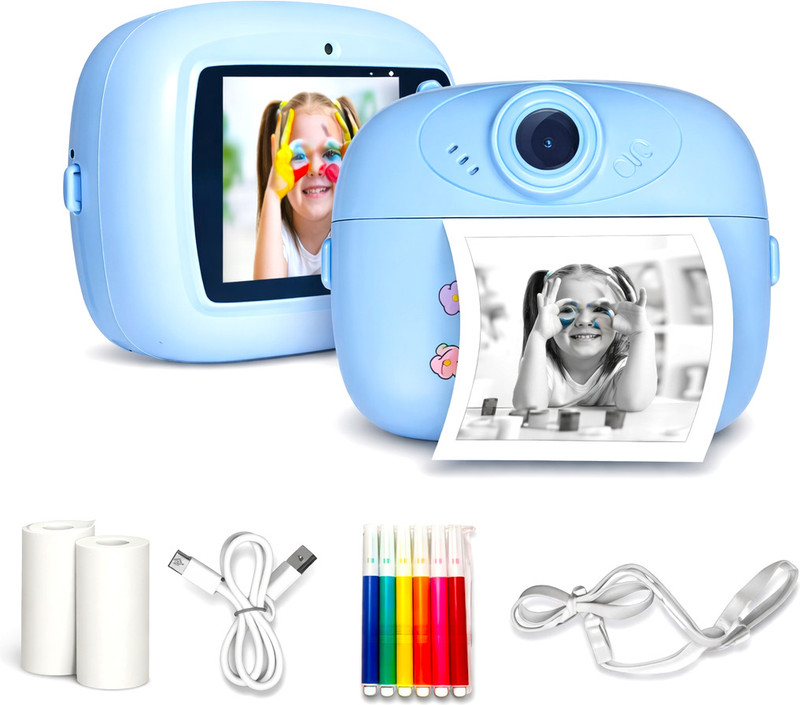 Arka Kids Instant Print Series Camera for Kids Instant Print HD Photo Video Camera with Thermal Printing Instant Camera(Blue)