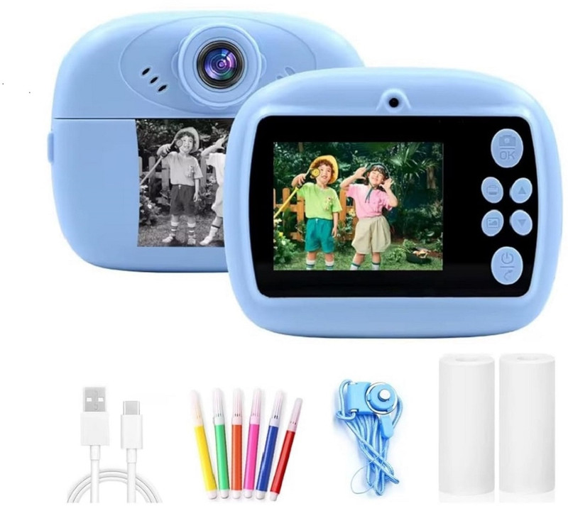 Zuigo DIY instant photo printer cemera Instant Photo Printer Camera for Kids, Boys & Girls BLUE colour - Instant Camera(Blue)