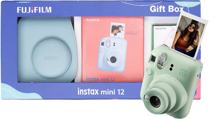 FUJIFILM Analog Mini 12 gift box Instant Camera Mint Green