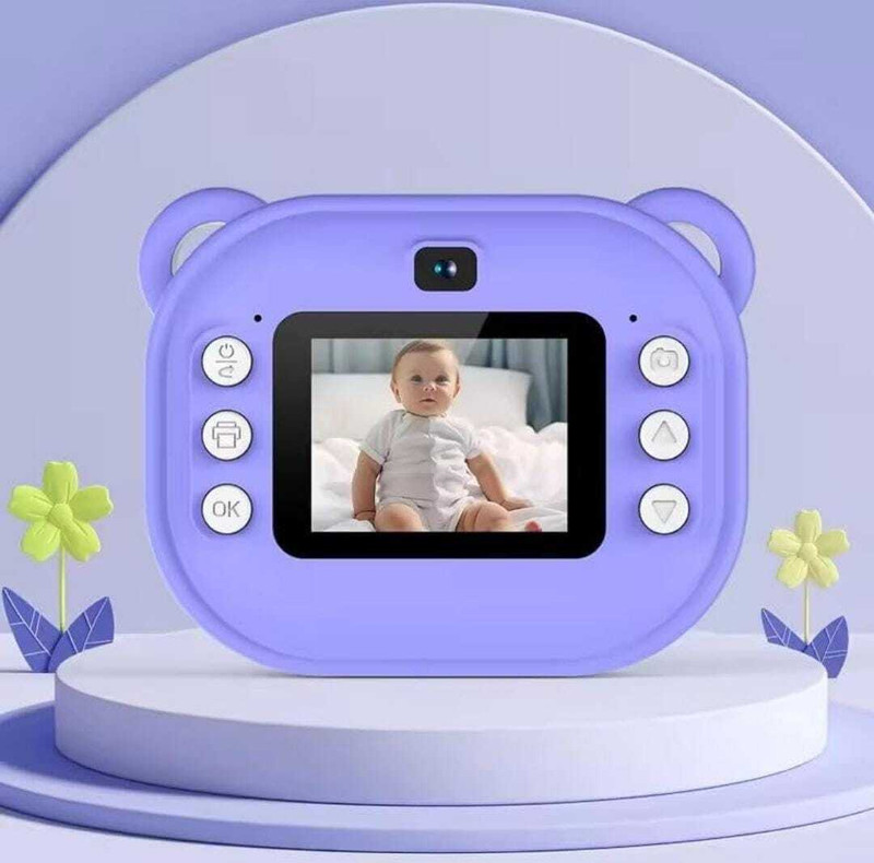 Garud Associates Kids Digital Instant Thermal Printing Camera, Toy Camera for Kids with Screen Instant Camera(Purple)