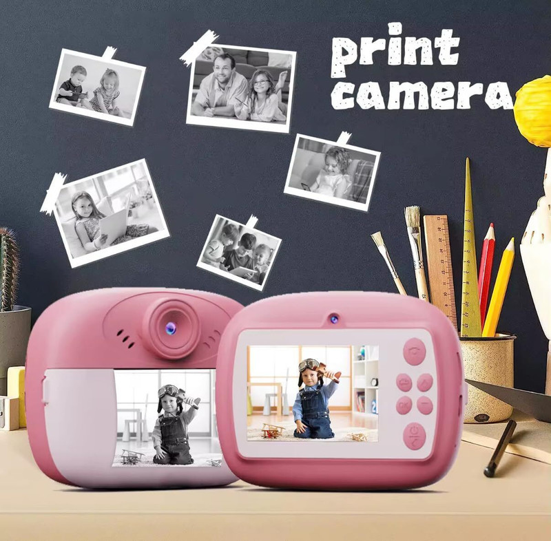 Teqbot digital cemera with printer Instant Photo Printer Camera for Kids, Boys & Girls Pink colour -01CP Instant Camera(Pink)