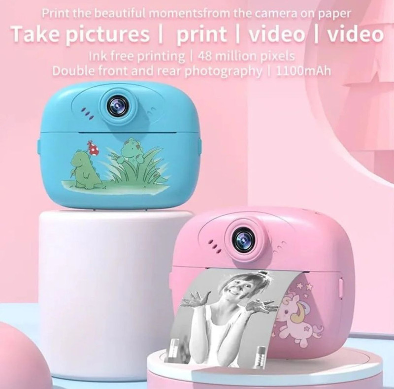 Klyro DIY instant photo MINI INSTANT PHOTO Instant Camera(Blue, Pink)