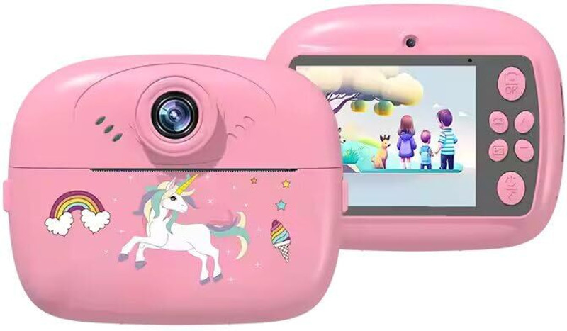 Royal Stud Instant Print Camera for Kids Dual Selfie Digital Camera with 1080P 32 GB HD Videos Recoding, 48 Instant Photo Instant Camera(Pink)
