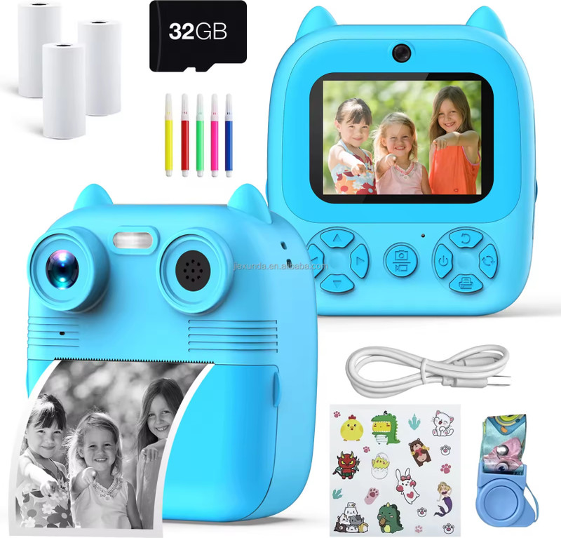 DRUMSTONE COMBO55 { BUY ONE GET ONE } Kids Instant Camera with Dual Lens Instant Camera(Multicolor)