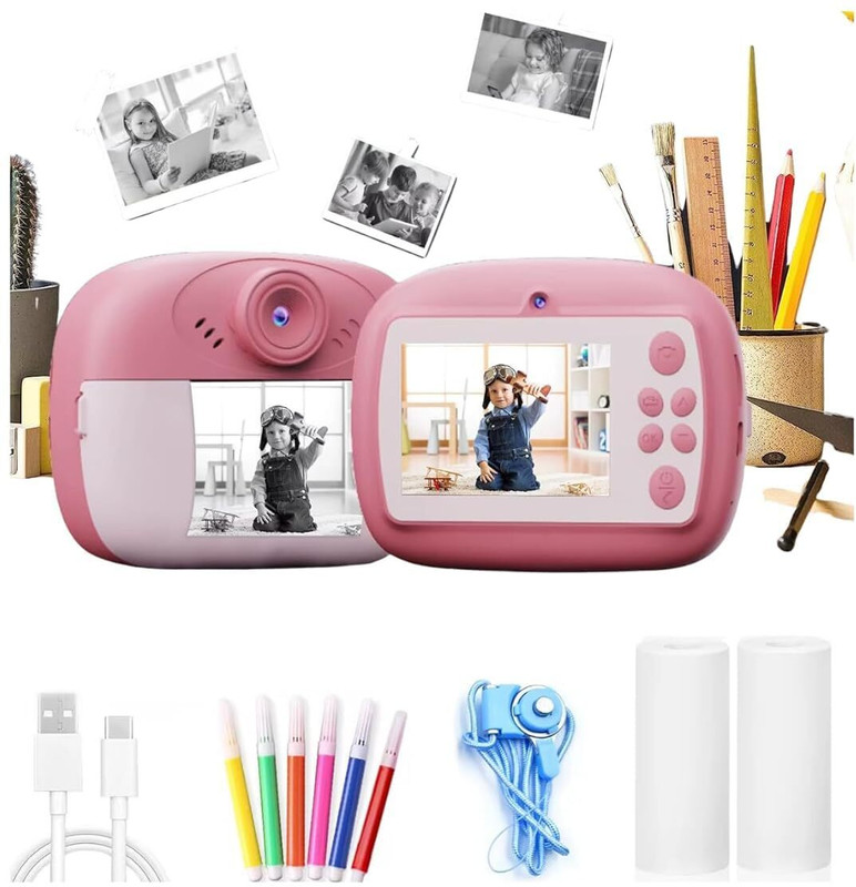 Viraan Instant Camera For Kids Portable Instant Camera for Parties and Events Instant Camera(Multicolor)