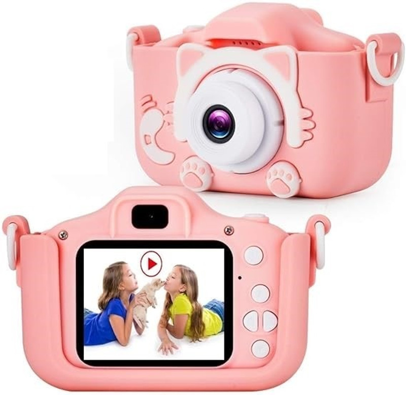 TUKTUK 2025 Kids Digital Camera Mini Compact for Girls Boys 4 5 6 7 8 Selfie Camera Instant Camera(Multicolor)