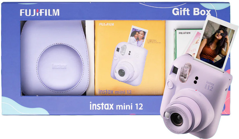 FUJIFILM Analog Mini 12 gift box Instant Camera Lillac Purple