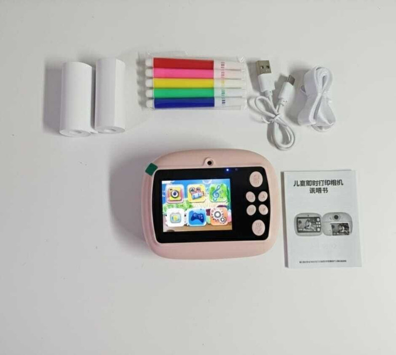 ShopSapience 1234 Kids Instant Digital Camera for Photos & Videos with Built-in Printer Instant Camera(Pink)