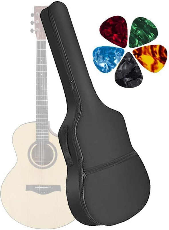 IMAGINEA Guitar Cover Bag Waterproof 41 Inch Acoustic with 5 Picks Bass Guitar Bag