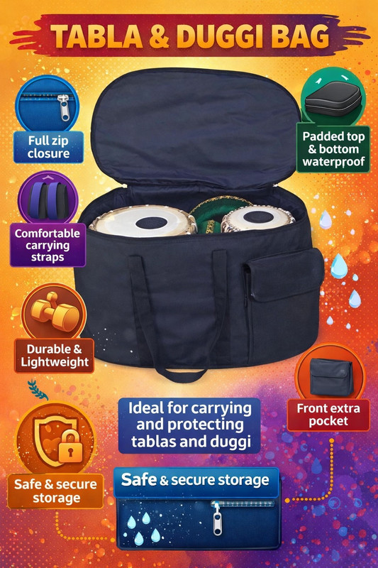 MUSIKING 5 IN 1 TABLA DUGGI BAG AZ1 Tabla Bag