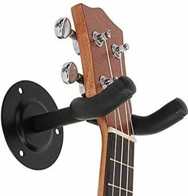 PENNYCREEK Guitar Stand Wall Mount, Metal Guitar Display Bracket Hanger Hook Holder Stand Hanger Grip For Guitars, Violins, Trombones Pack of 1(Black)