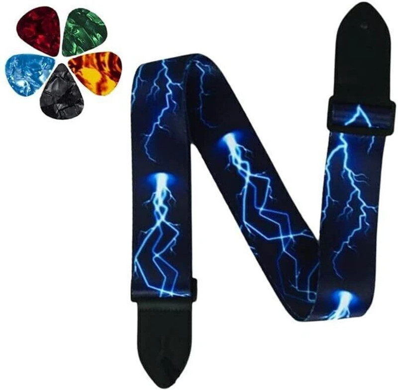 Mocking Bird Premium Comfort Guitar Strap –Stylish,Adjustable,Durable –Fits Acoustic,Electric Nylon, Polyester Strap(Multicolor)