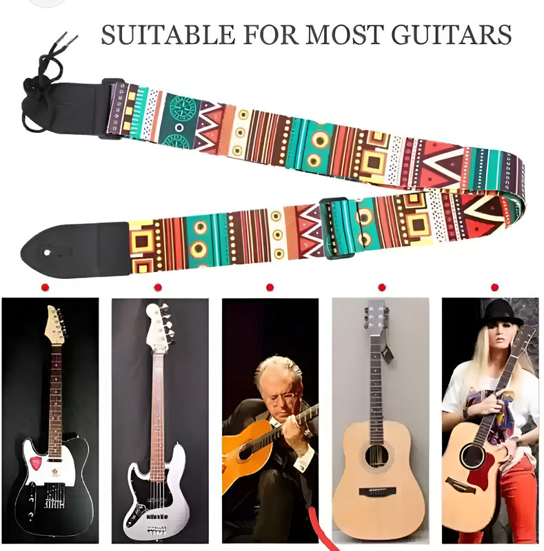 Vinayakart Adjustable guitar strap belt Cotton Strap(Multicolor)