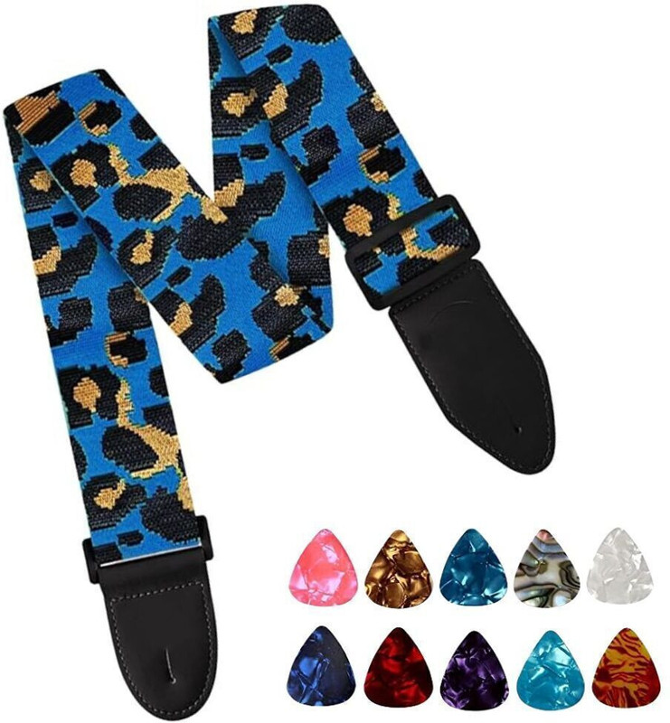 Urban Infotech Acoustic Guitar Strap,Adjustable Classical Guitar Strap Polyester Strap(Multicolor)