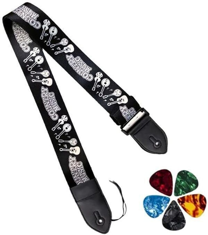 AMG Music Guitar Belt for Acoustic Guitar Nylon, Polyester Strap(Multicolor)