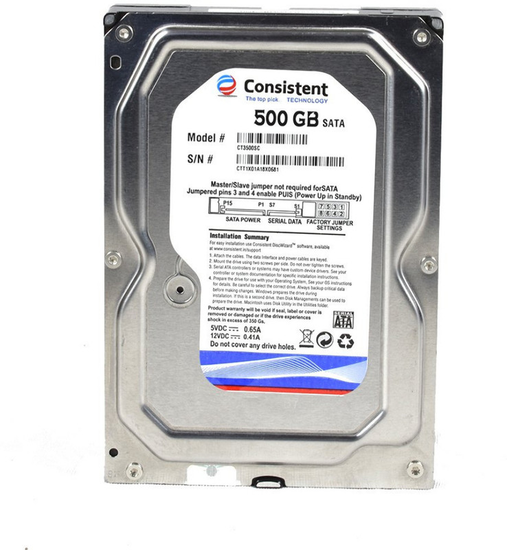 CONISISTENT SURVILLANCE 500 GB Surveillance Systems, Desktop, All in One PC's Silver SATA Internal Hard Disk Drive (HDD) (CT3500SC)(Interface: SATA, Form Factor: 3.5 inch)