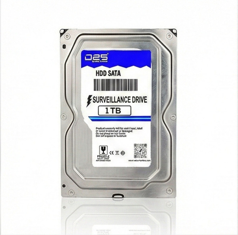 D25 Video 1TB Surveillance Hard Disk for All CCTV Camera DVR 1 TB Surveillance Systems Silver SATA Internal Hard Disk Drive (HDD) (1TB GB Hard Disk for CCTV DVR | 2 Years Warranty)(Interface: SATA, Form Factor: 3.5 inch)