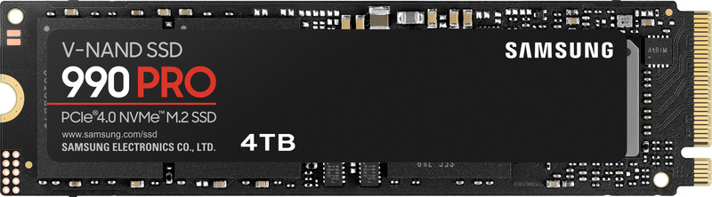 Samsung 990 Pro 4 TB Desktop Black PCIe NVMe Internal Solid State Drive (SSD) (MZ-V9P4T0BW)(Interface: PCIe NVMe, Form Factor: M.2)