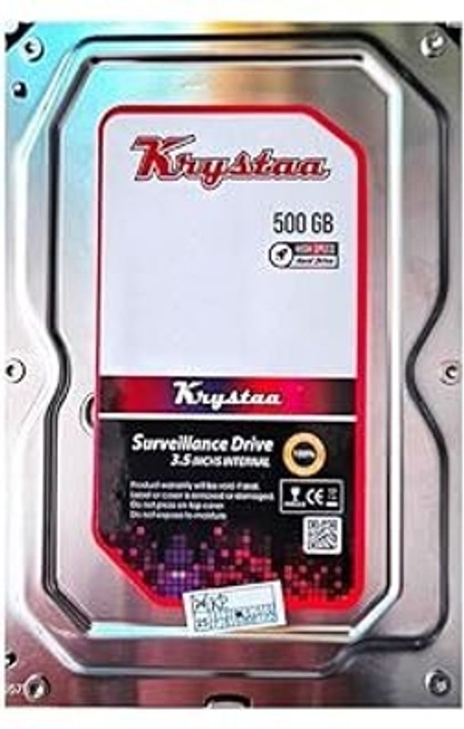 KRYSTAA High Speed 500 GB Surveillance Systems Grey SATA Internal Hard Disk Drive (HDD) (For DVR/NVR)(Interface: SATA, Form Factor: 3.5 inch)