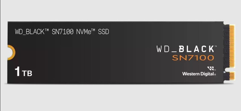 WD Black SN7100 NVMe 1 TB Desktop Black PCIe NVMe Internal Solid State Drive (SSD) (WS100T4X0E)(Interface: PCIe NVMe, Form Factor: M.2)