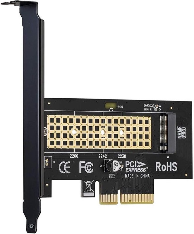 Zomei Mac Pro 2009, 2010 and 2012 1 GB Desktop Black PCIe NVMe Internal Solid State Drive (SSD) (Universal M.2 NVMe to PCI-E X4 Adapter Compatible M.2 NVme 2230/2242/2260/2280)(Interface: PCIe NVMe, Form Factor: M.2)