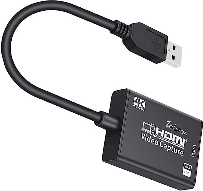 RuhZa HDMI Capture Card, 4K HD Video Capture Card, Live Streaming and Record USB Internal Optical Drive