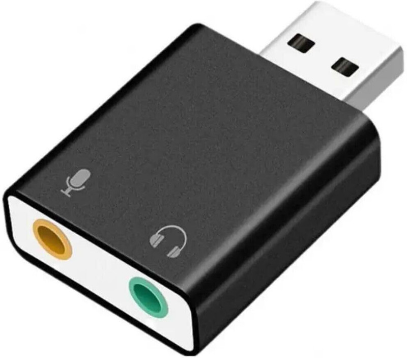 DawnRays USB Audio Adapter Sound Card 3.5mm Headset and Microphone Jack for Windows,PC Yes Internal Sound Card(7.1 Audio Channel)
