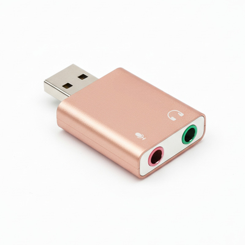 DELOX Sound Card Adapter USB Headphone 7.1 Channel Usb External Internal Sound Card(7.1 Audio Channel)