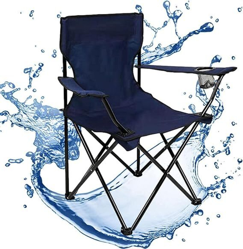 Abhsant Outdoor Foldable Camping Beach Chair Portable Chair Cup Holder Foldable Carbon Steel Inversion Chair