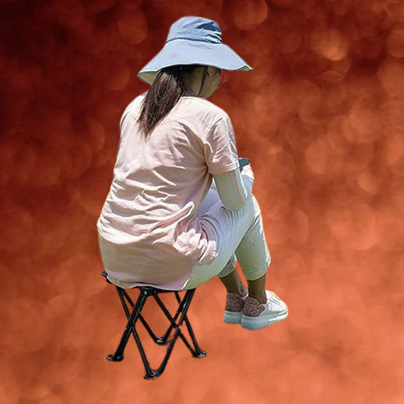 heenfab Portable Small Foldable Lightweight Hunting Seat, Slacker Chairs-Multicolor Foldable Steel Inversion Chair