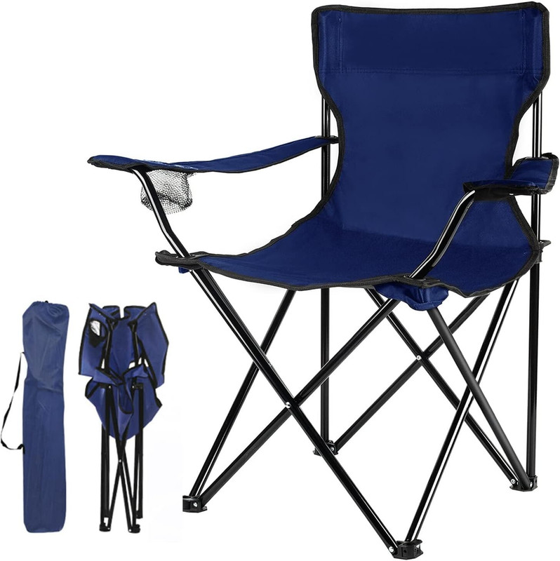 DAXANSTORE Stay-Way Portable Foldable Camping Chair for Outdoor & Home Use Chair(Blue)