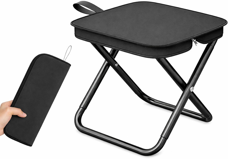 Butee Camping Trekking Folding Stool Compact Design for Outdoor Adventures Foldable Carbon Steel Inversion Chair