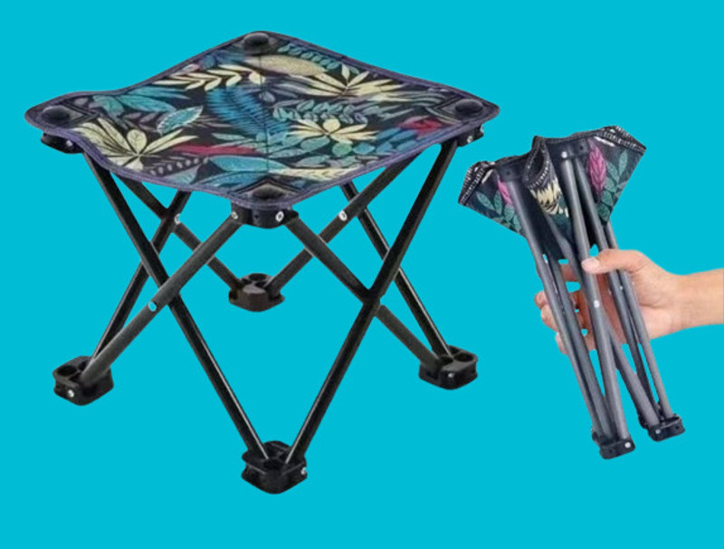heenfab Mini Chair Outdoor Portable Seat for Outdoor Hiking Gardening Beach Travelling Foldable Steel Inversion Chair