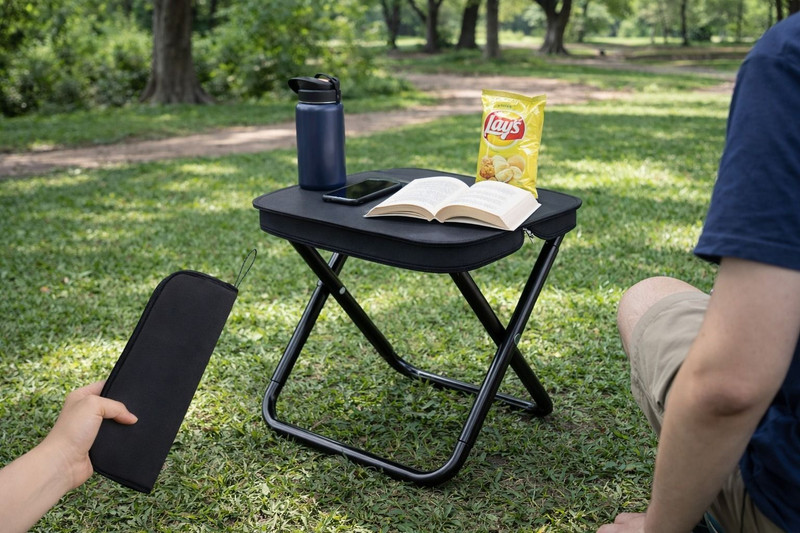 Butee Portable Travel Folding Stool – Durable Fabric Seat & Stable Metal Legs Foldable Carbon Steel Inversion Chair